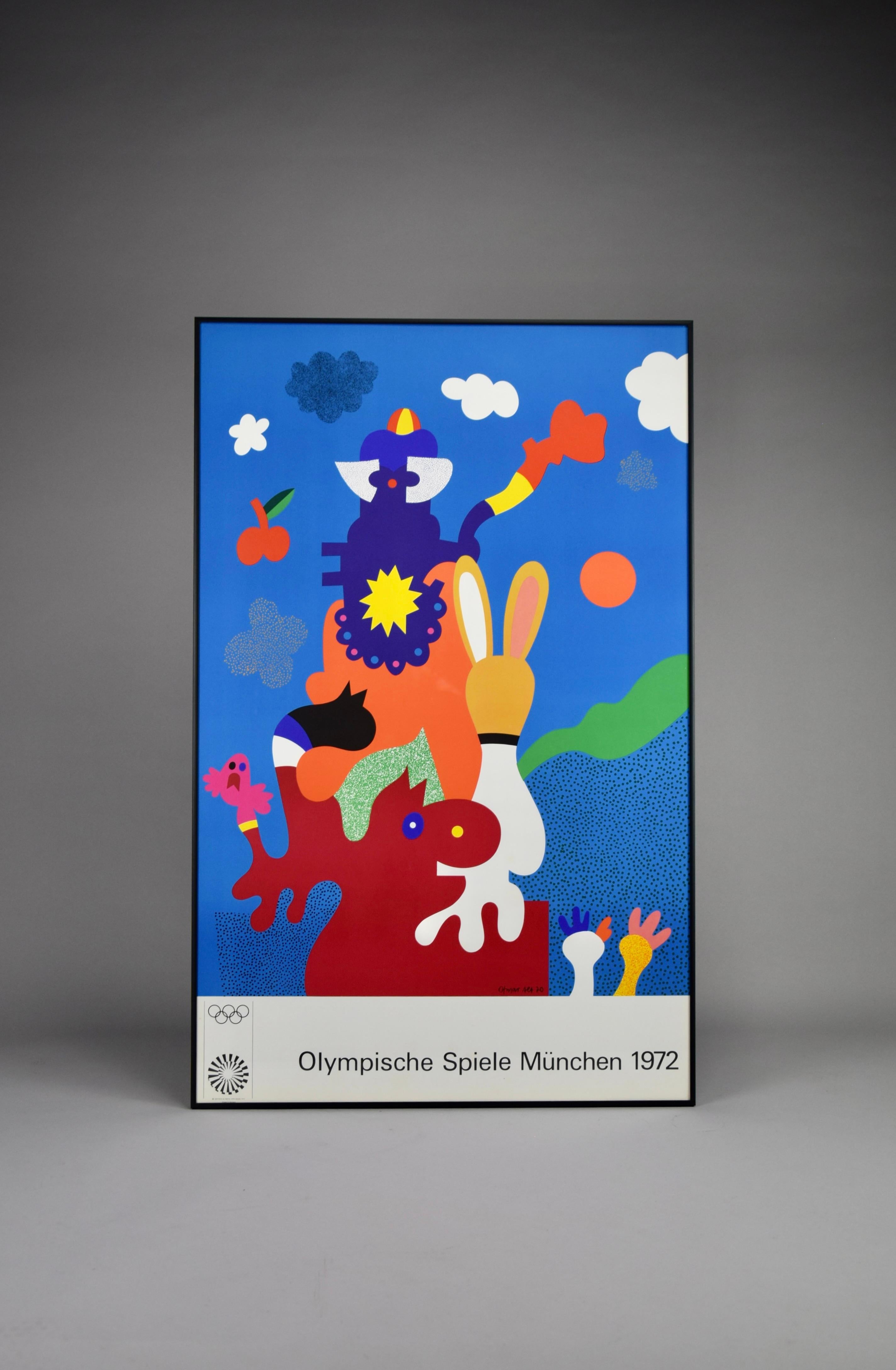 Mid-Century Modern Affiche olympique originale Otmar Alt de 1972 en vente
