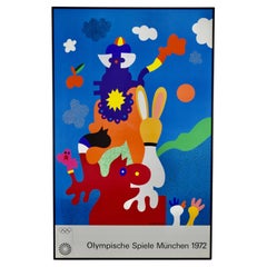 Retro Otmar Alt Original 1972 Olympic Poster