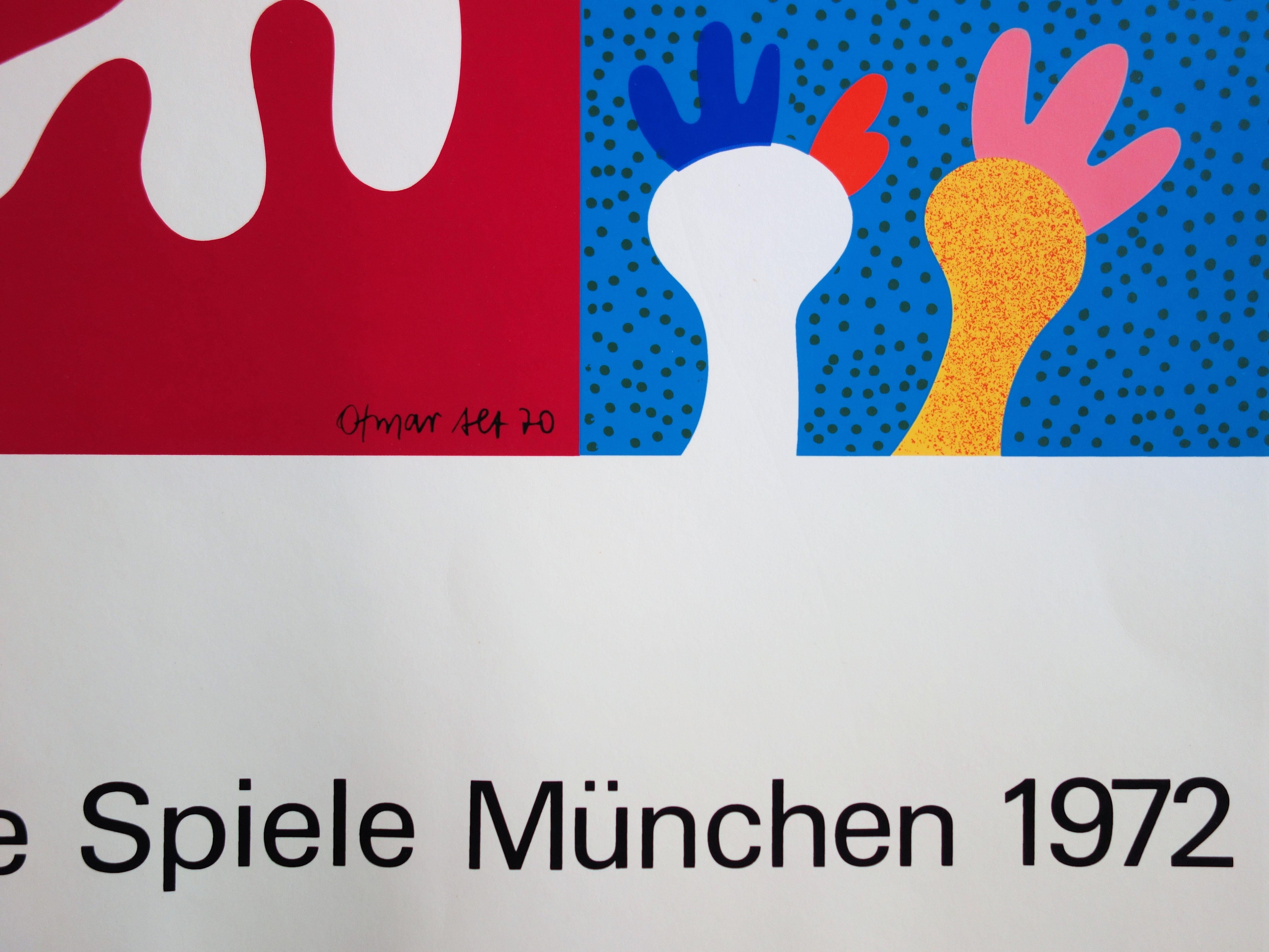 The Mascots - Screenprint (Olympic Games Munich 1972) - Print by Otmar Alt