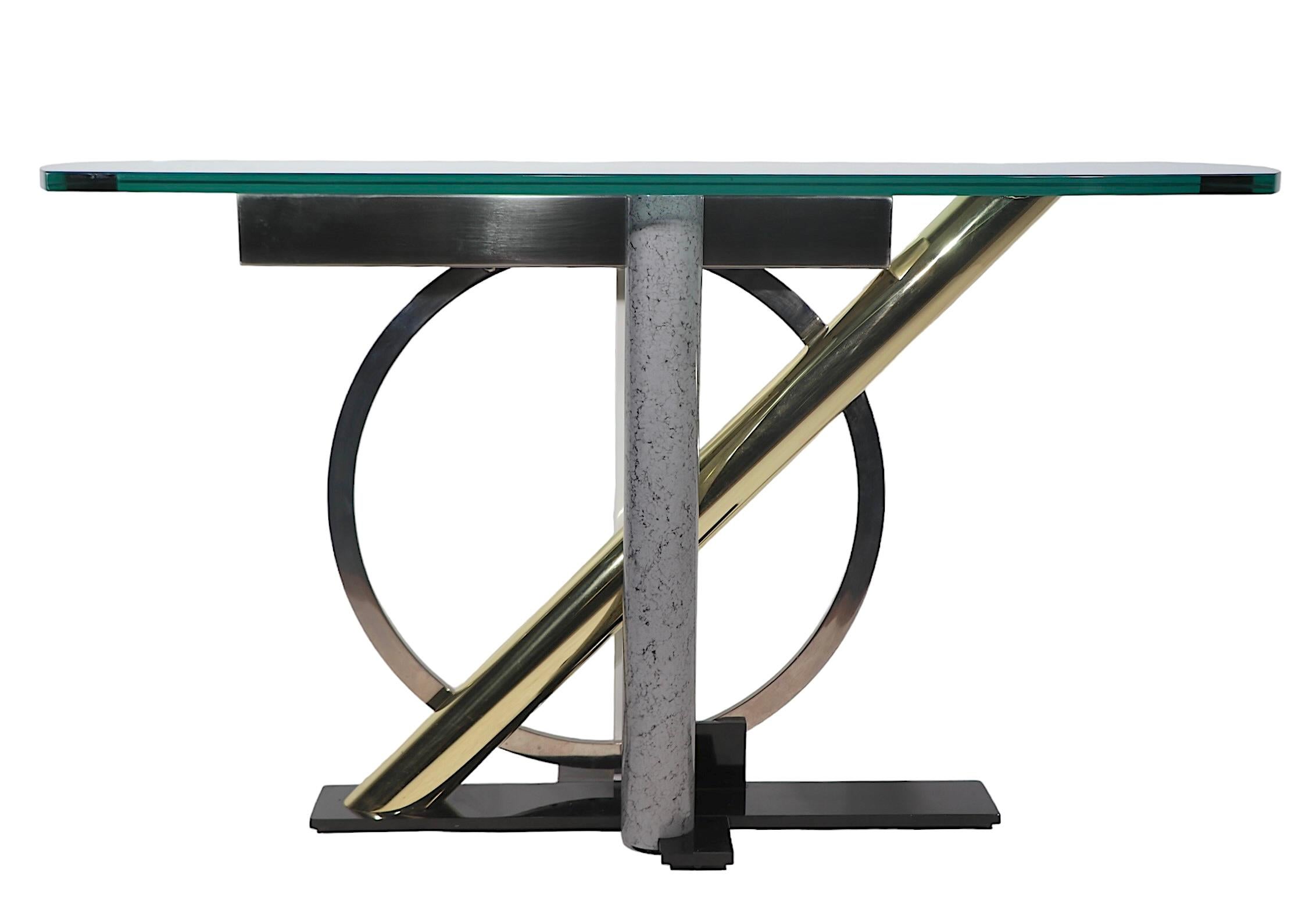 Steel Oto Console Table  For Sale