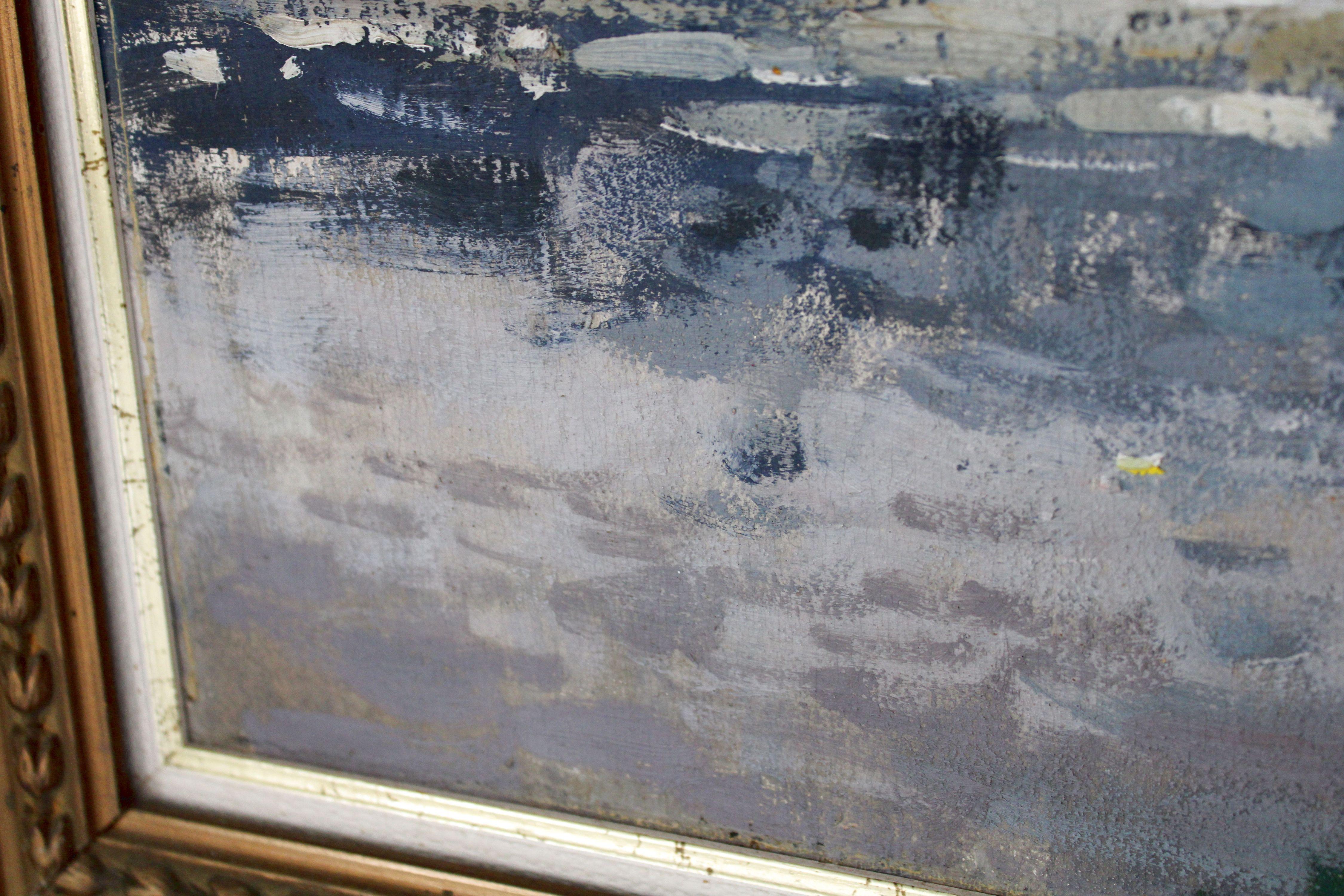 Landschaft. 1942, Pappe, Öl, 50x69,5 cm im Angebot 2