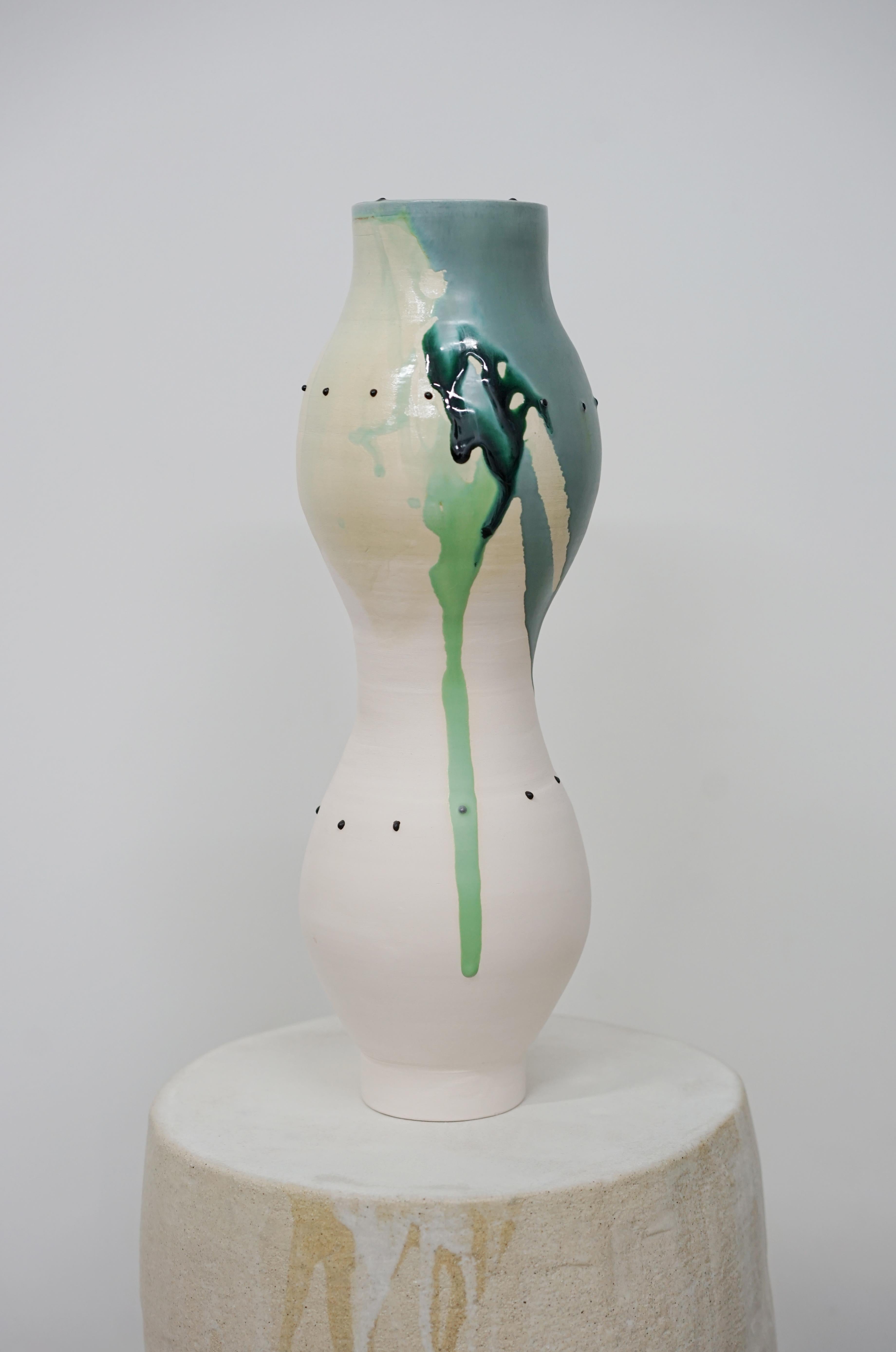 Glazed Otoma_03 Vase by Emmanuelle Roule For Sale