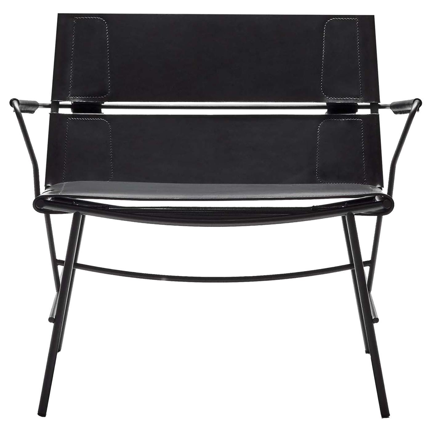 Otran Black Lounge Chair For Sale