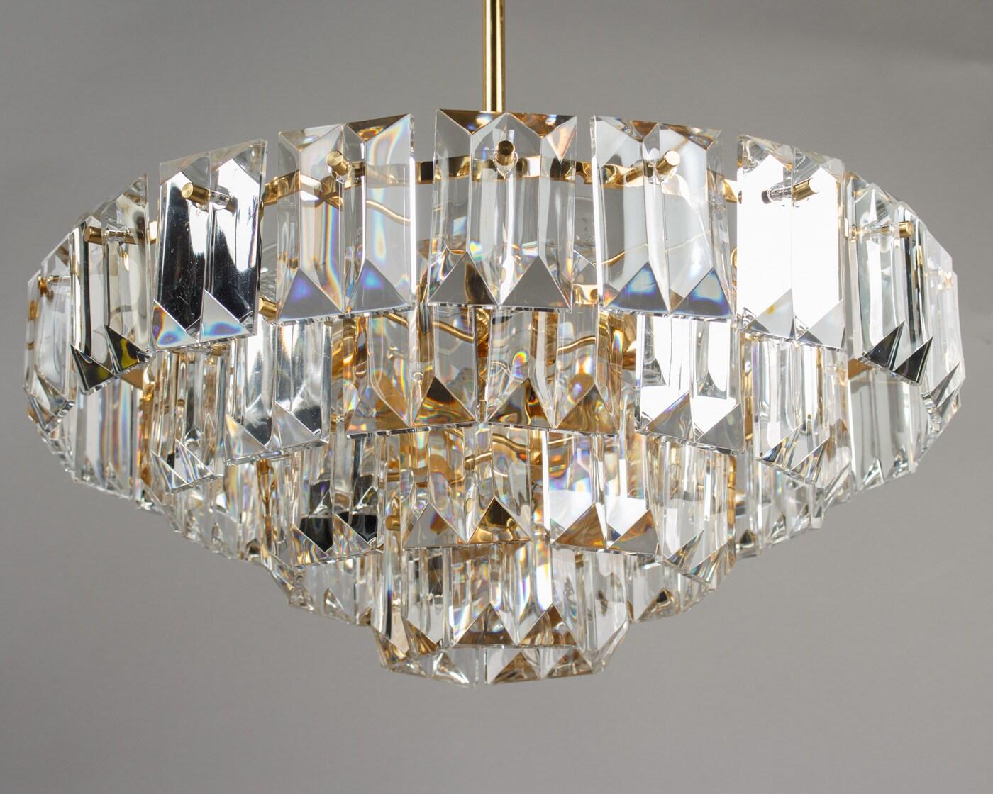 20th Century OTT Crystal Chandelier, Germany, 1970 For Sale