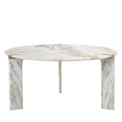 Ottanta Round White Dining Table by Lorenza Bozzoli