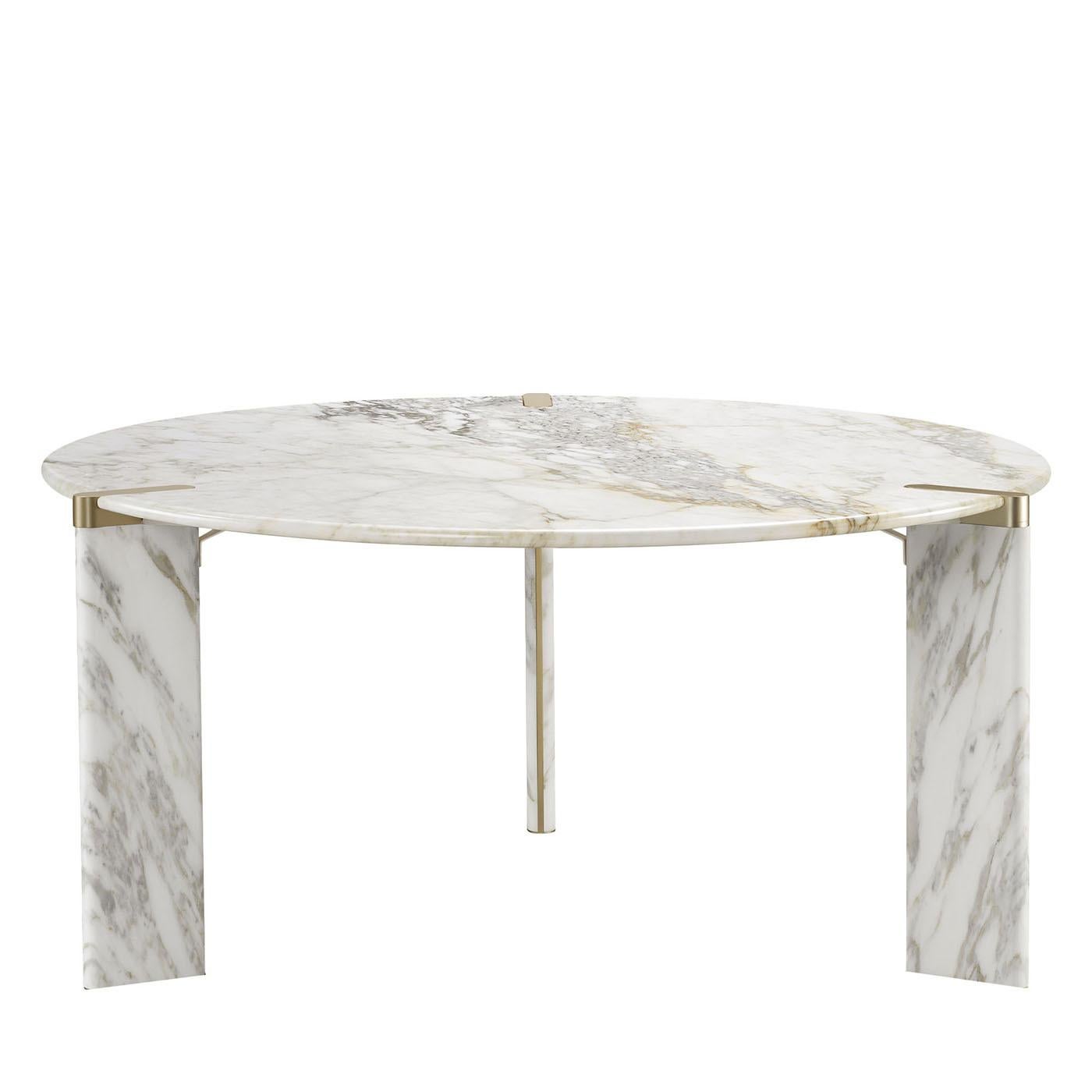 Ottanta Round White Dining Table by Lorenza Bozzoli In New Condition For Sale In Milan, IT