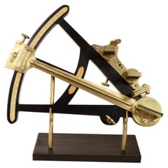 Ebony, brass octant signed Hughes London made around 1830