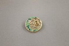 Ottaviani 18K Gold Enamel Tree of Life Brooch, Circa 1970