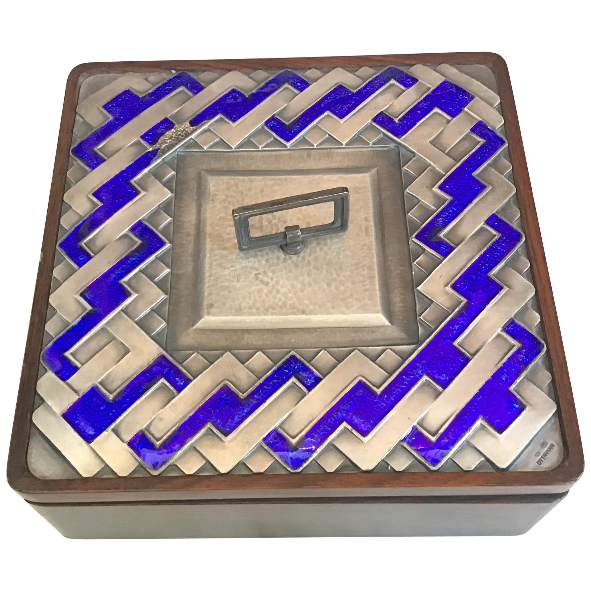 Caja Ottaviani Plata 925 Madera, 1960, Italia en venta