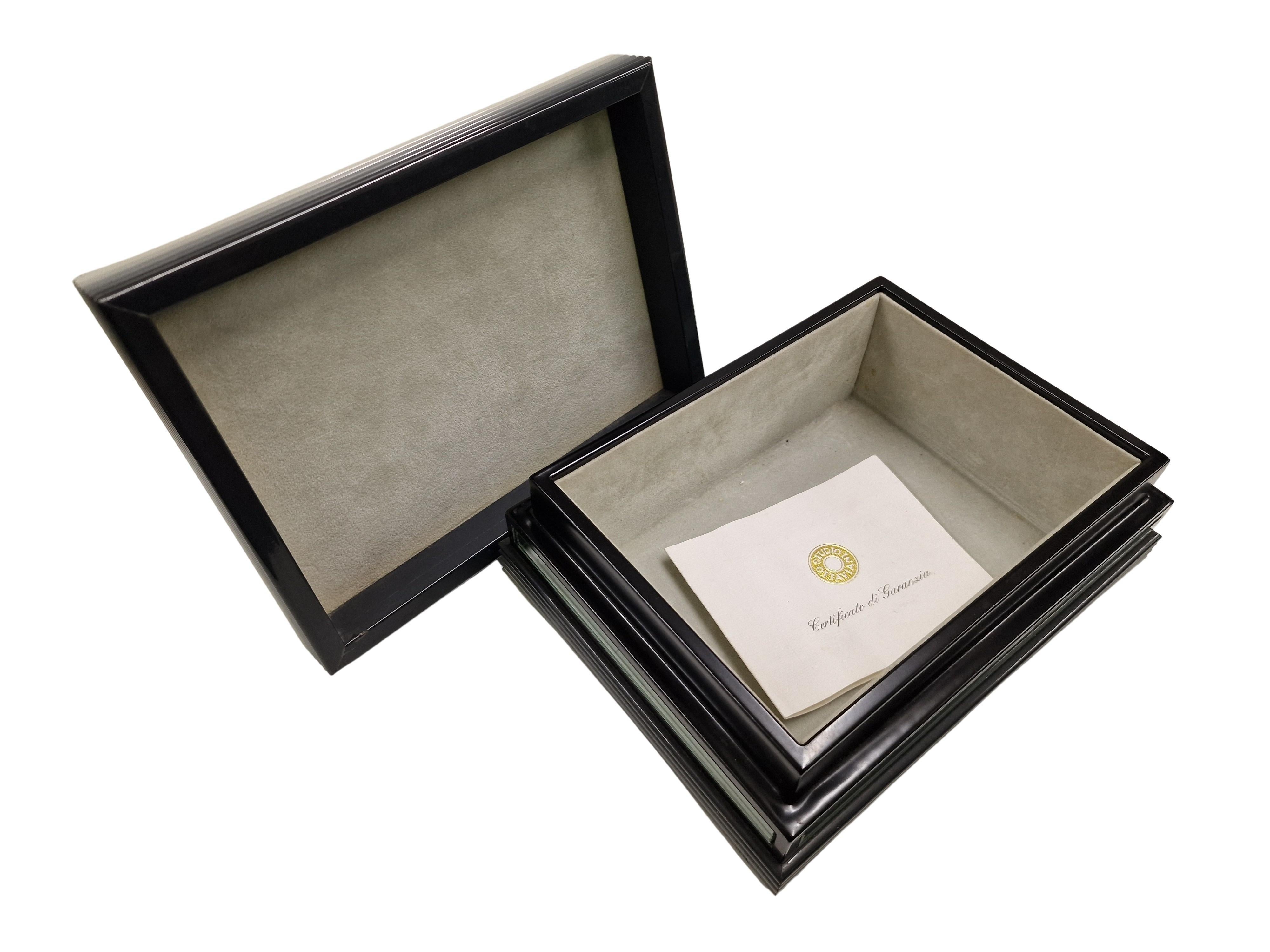 Caja con tapa de plata de ley italiana de mediados de siglo Ottaviani con grulla de pájaro, años 70 5