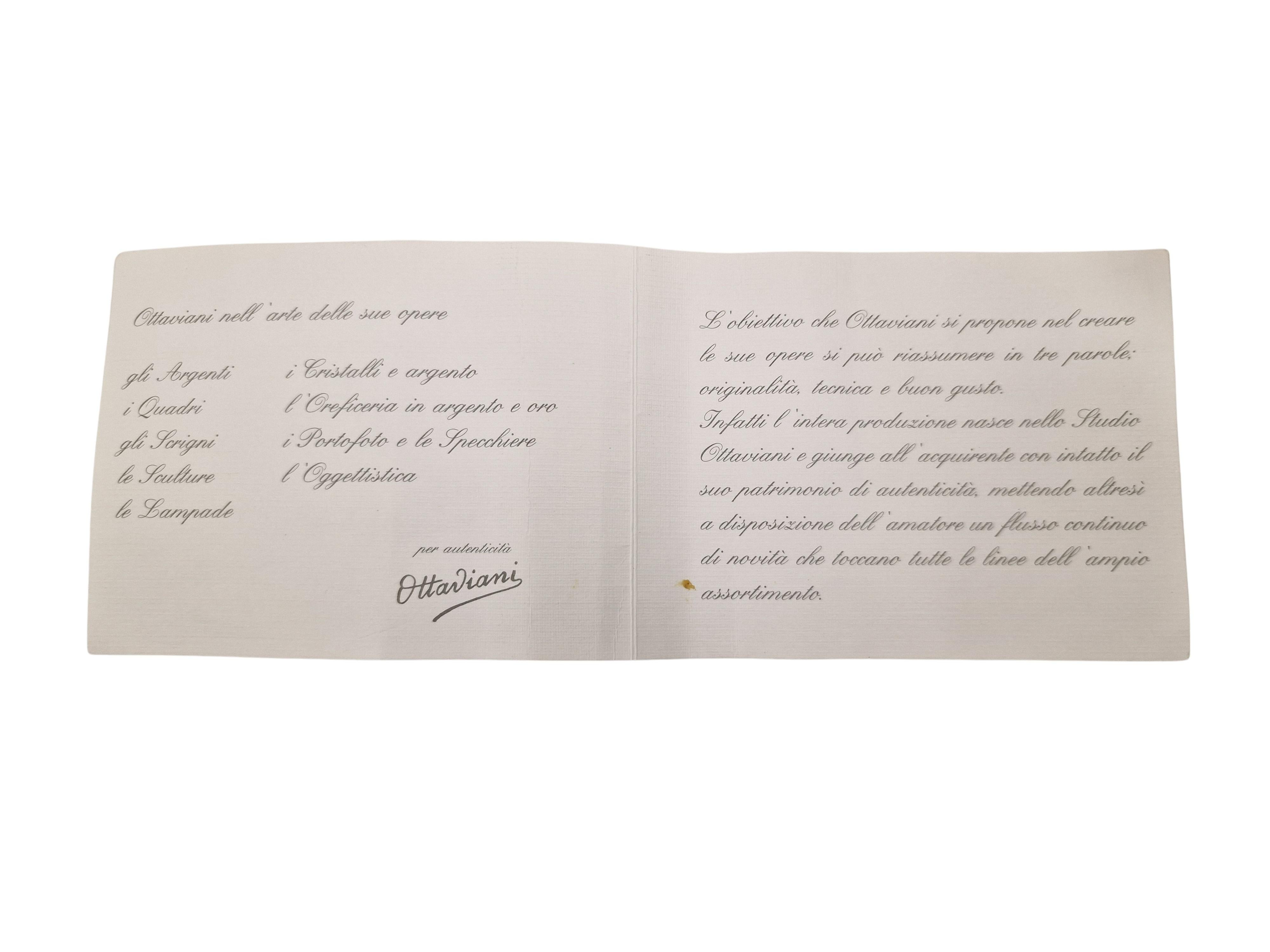 Caja con tapa de plata de ley italiana de mediados de siglo Ottaviani con grulla de pájaro, años 70 6