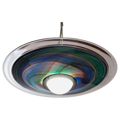 Ottavio Missoni,  Chandelier with Incalmo and Calcedonia Murano Glass, 1980s