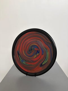Ottavio Missoni for AVeM Murano Mercury Glass Plate with Swirl Design