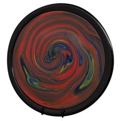 Ottavio Missoni for AVeM Murano Mercury Glass Plate with Swirl Design