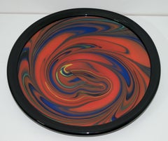 Ottavio Missoni Italian Murano Glass "Mercurio" Plate for Arte Vetro Murano 1980