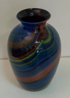 Ottavio Missoni Italian Murano Glass "Mercurio" Plate for Arte Vetro Murano 1980