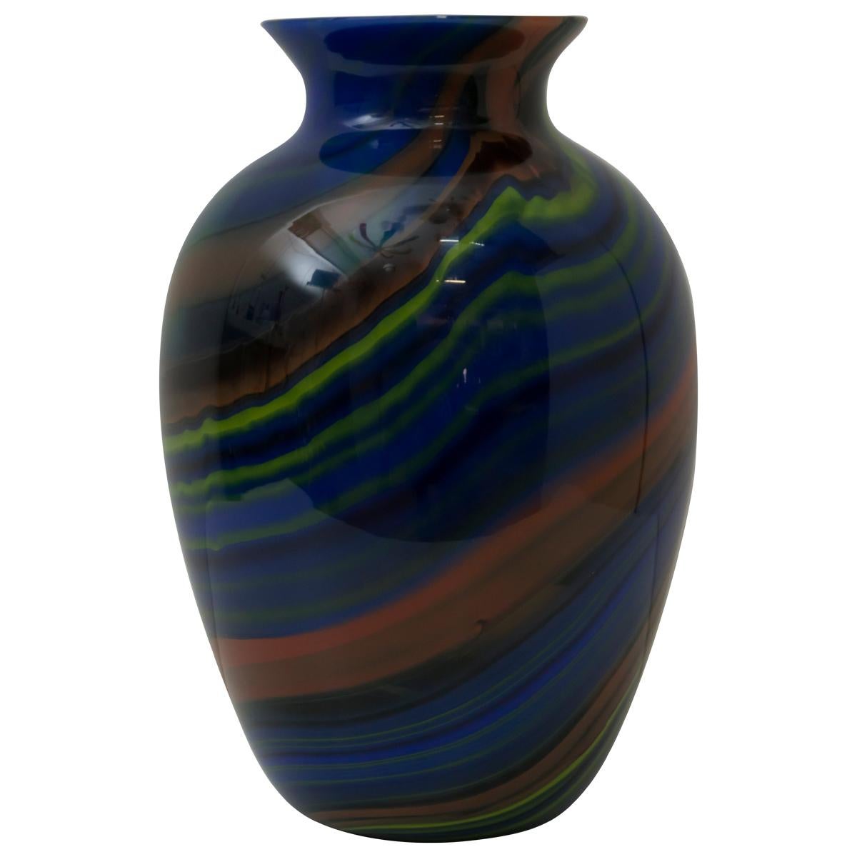 Ottavio Missoni Piatto in vetro di Murano "Mercurio" per Arte Vetro Murano 1980