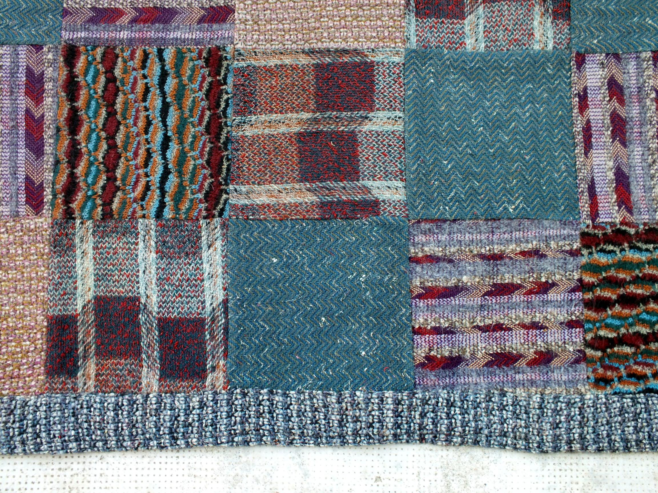 Ottavio Missoni Patchwork in Wool Series Arras, Design in Years ’70 for Saporit For Sale 3