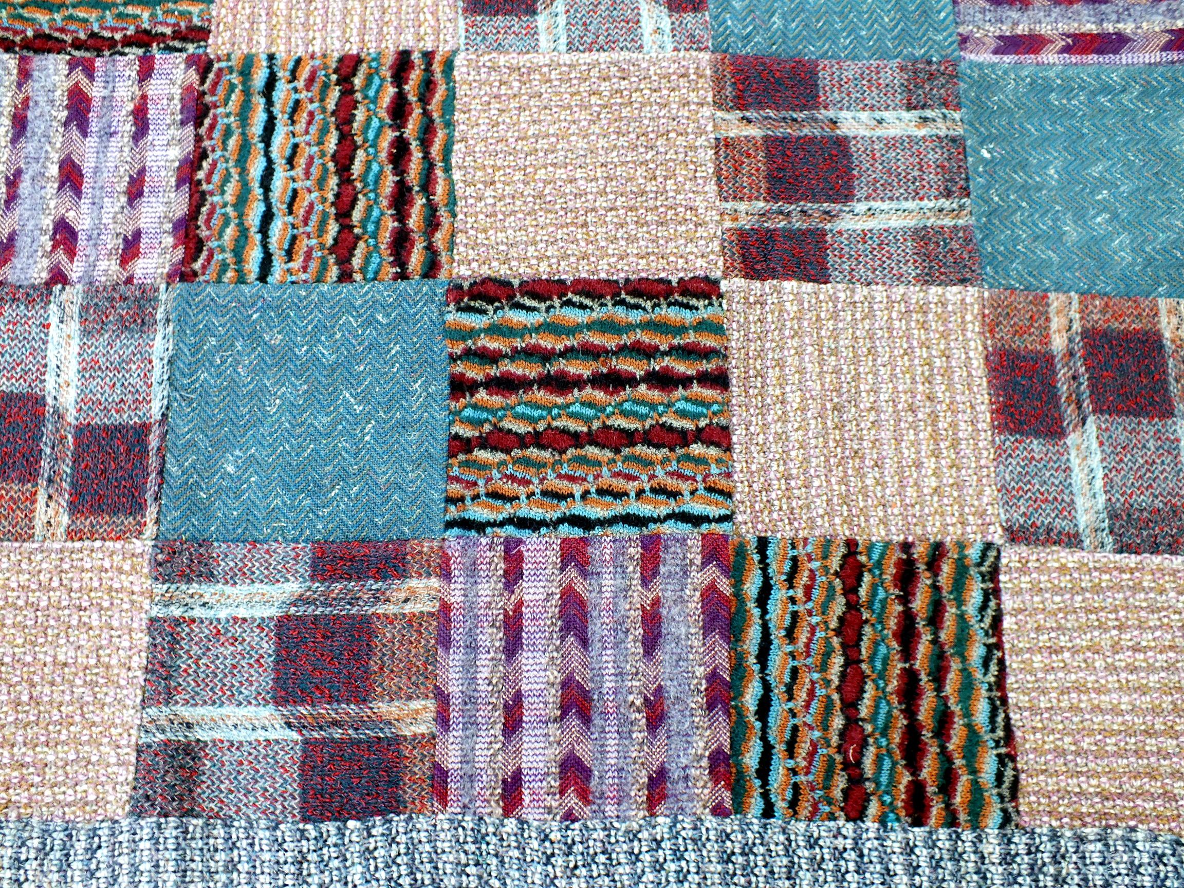 Ottavio Missoni Patchwork in Wool Series Arras, Design in Years ’70 for Saporit For Sale 4