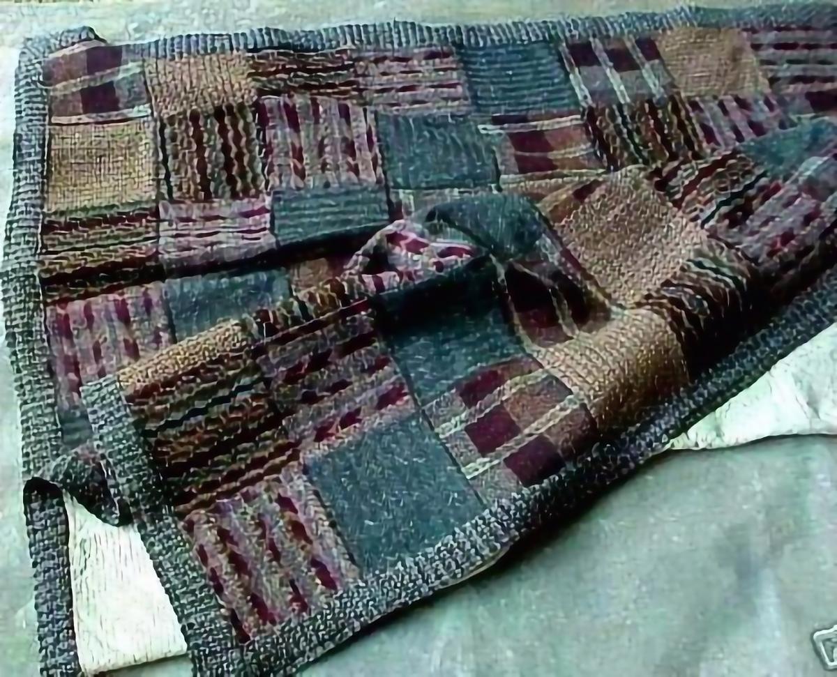 Ottavio Missoni Patchwork in Lana Serie Arras, Design anni '70 per Saporit In condizioni buone in vendita a Biella, IT