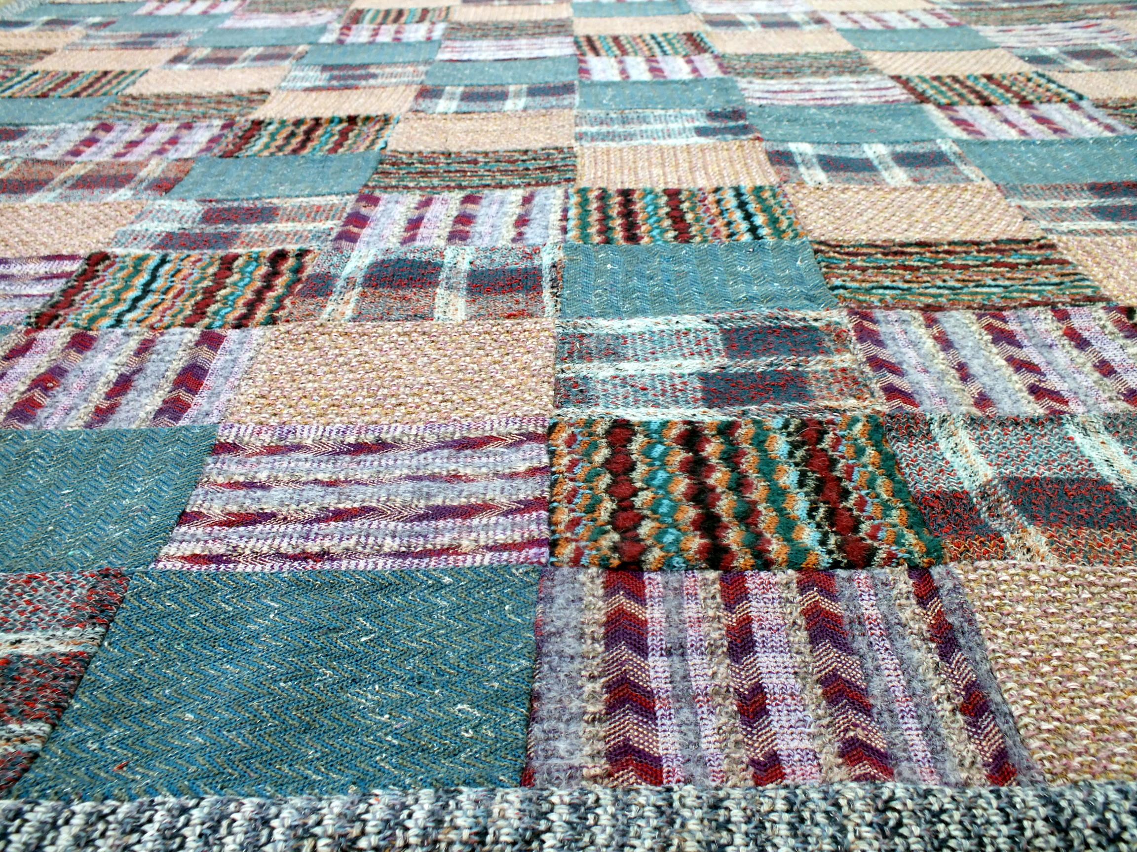 Ottavio Missoni Patchwork in Wool Series Arras, Design in Years ’70 for Saporit For Sale 1