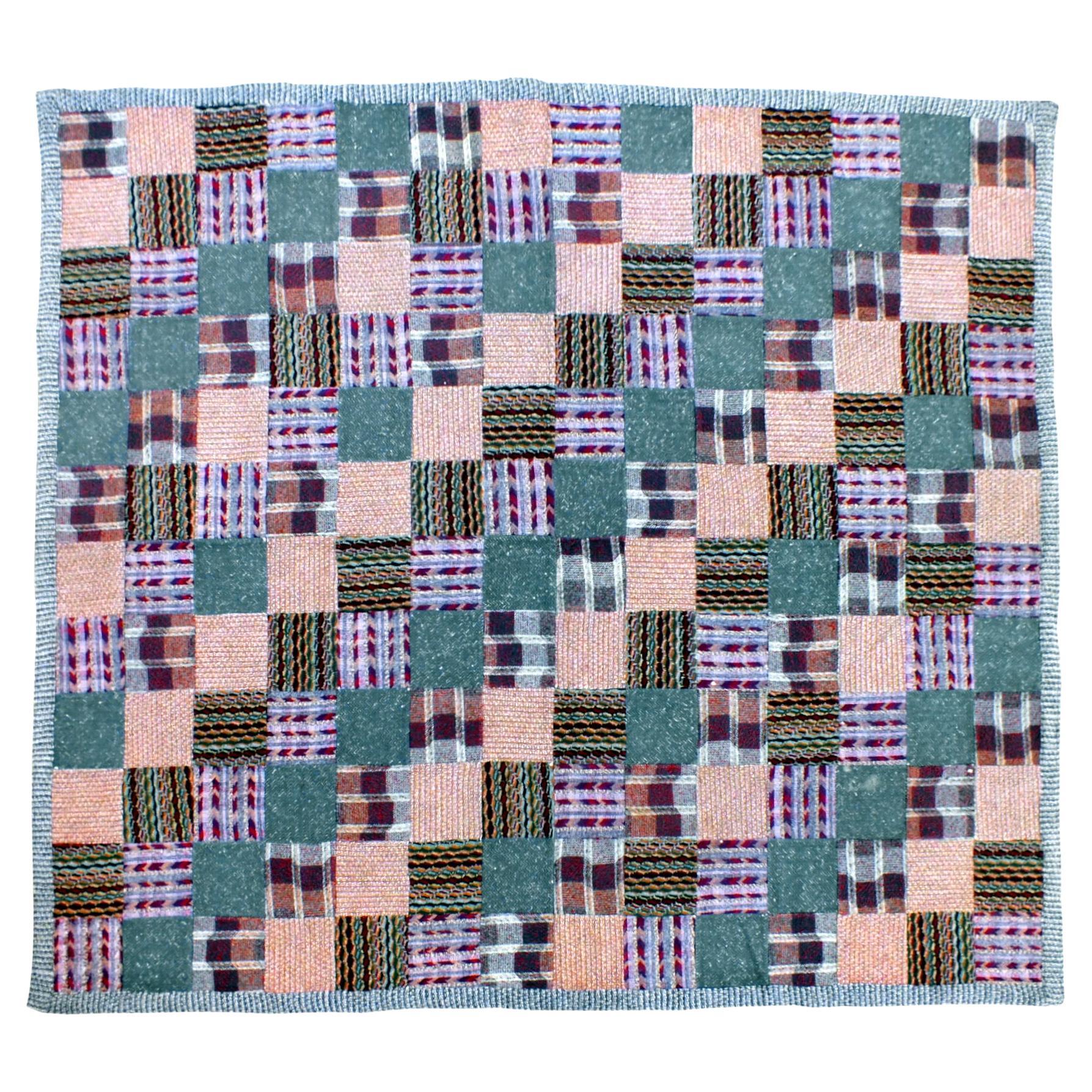 Ottavio Missoni Patchwork in Wool Series Arras, Design in Years ’70 for Saporit For Sale