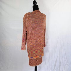 Ottavio Missoni matching cardigan and knit skirt set, vintage 80s