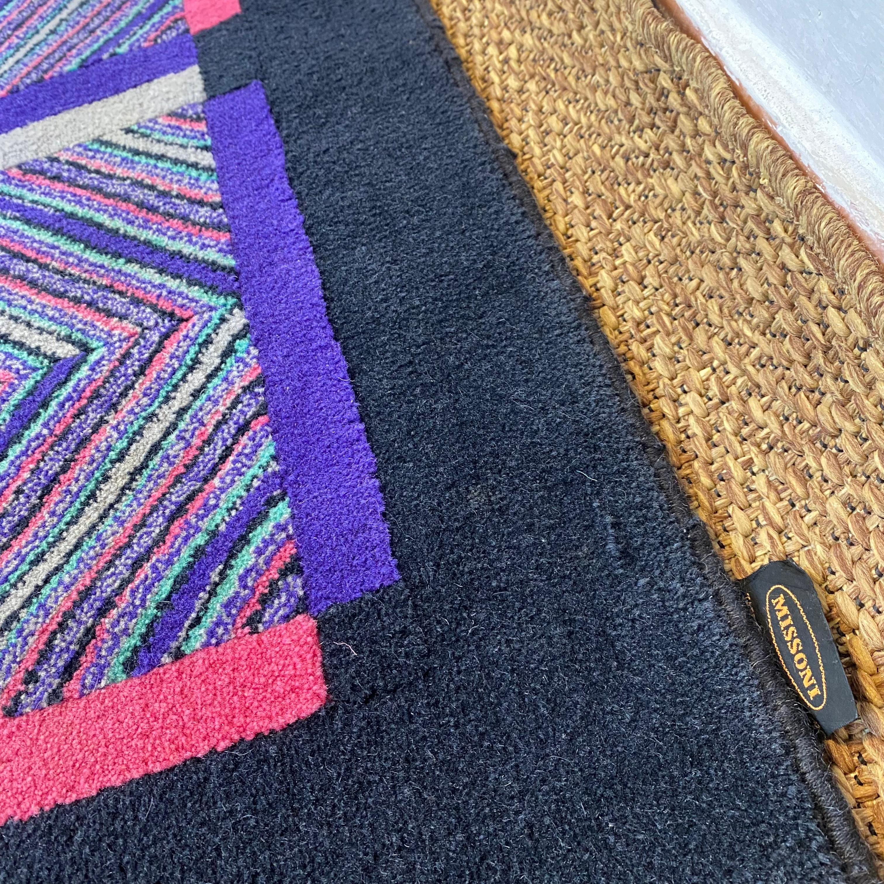 Ottavio Missoni's Geometrical Wool Carpet For Sale 2