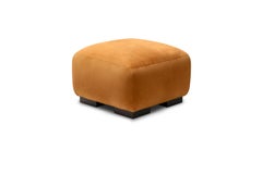 Otter Ottoman in Cotton Velvet with Matte Finish