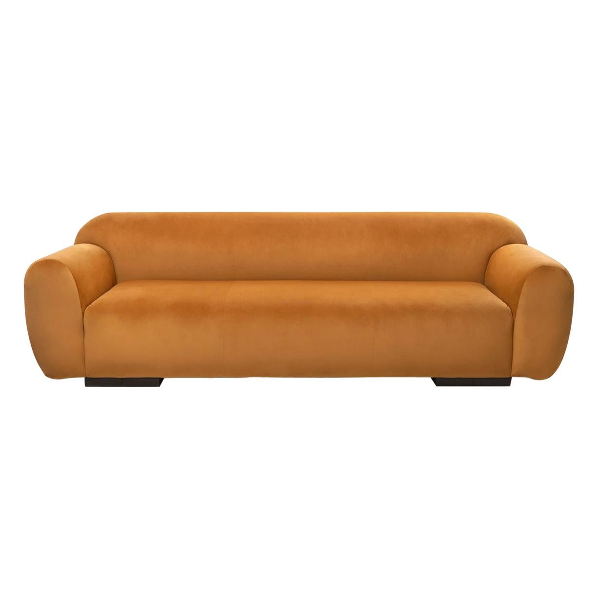 Otter Sofa in Cotton Velvet with Matte Finish For Sale