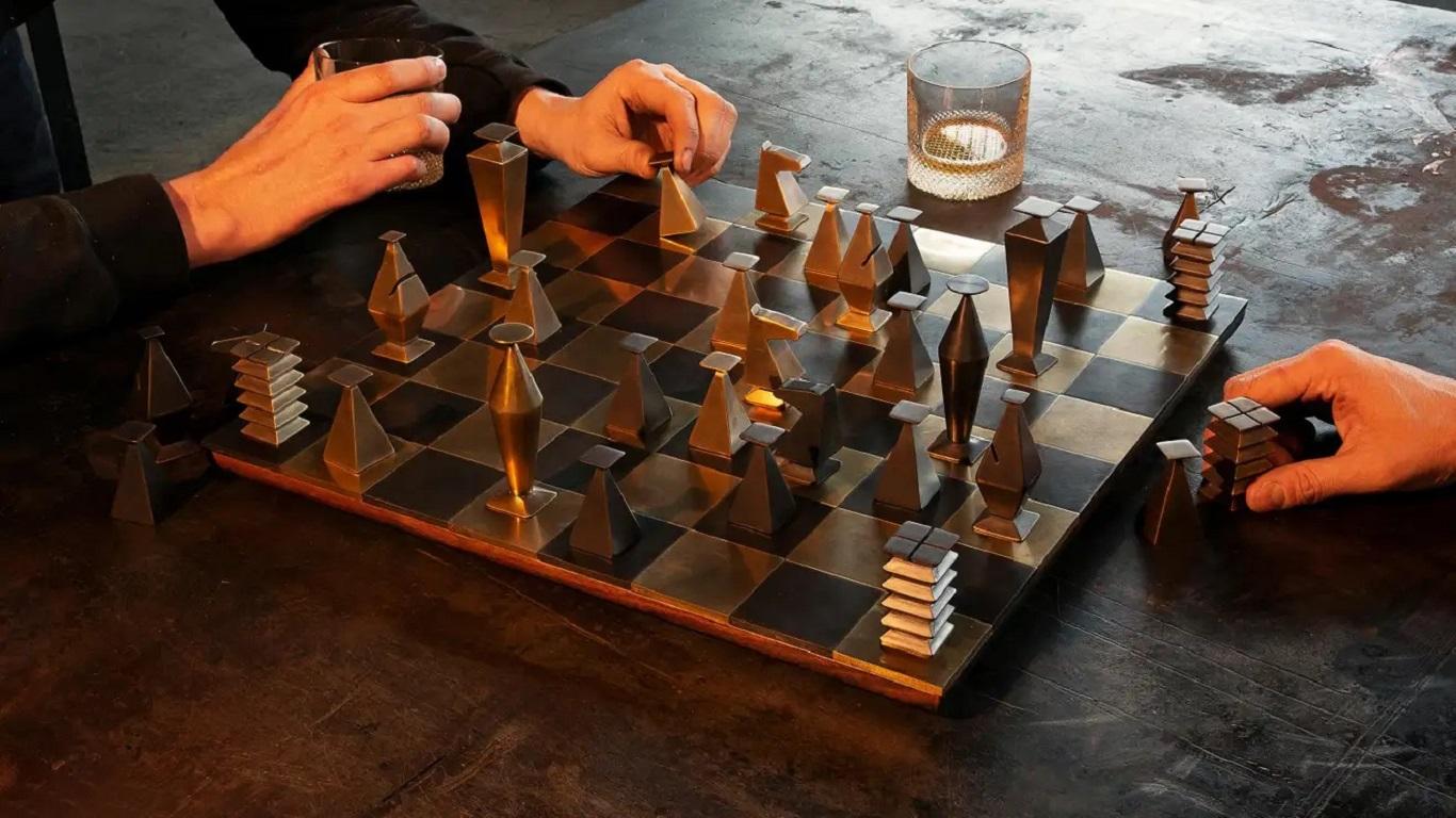 Contemporary Otterburn Chess Set by Novocastrian