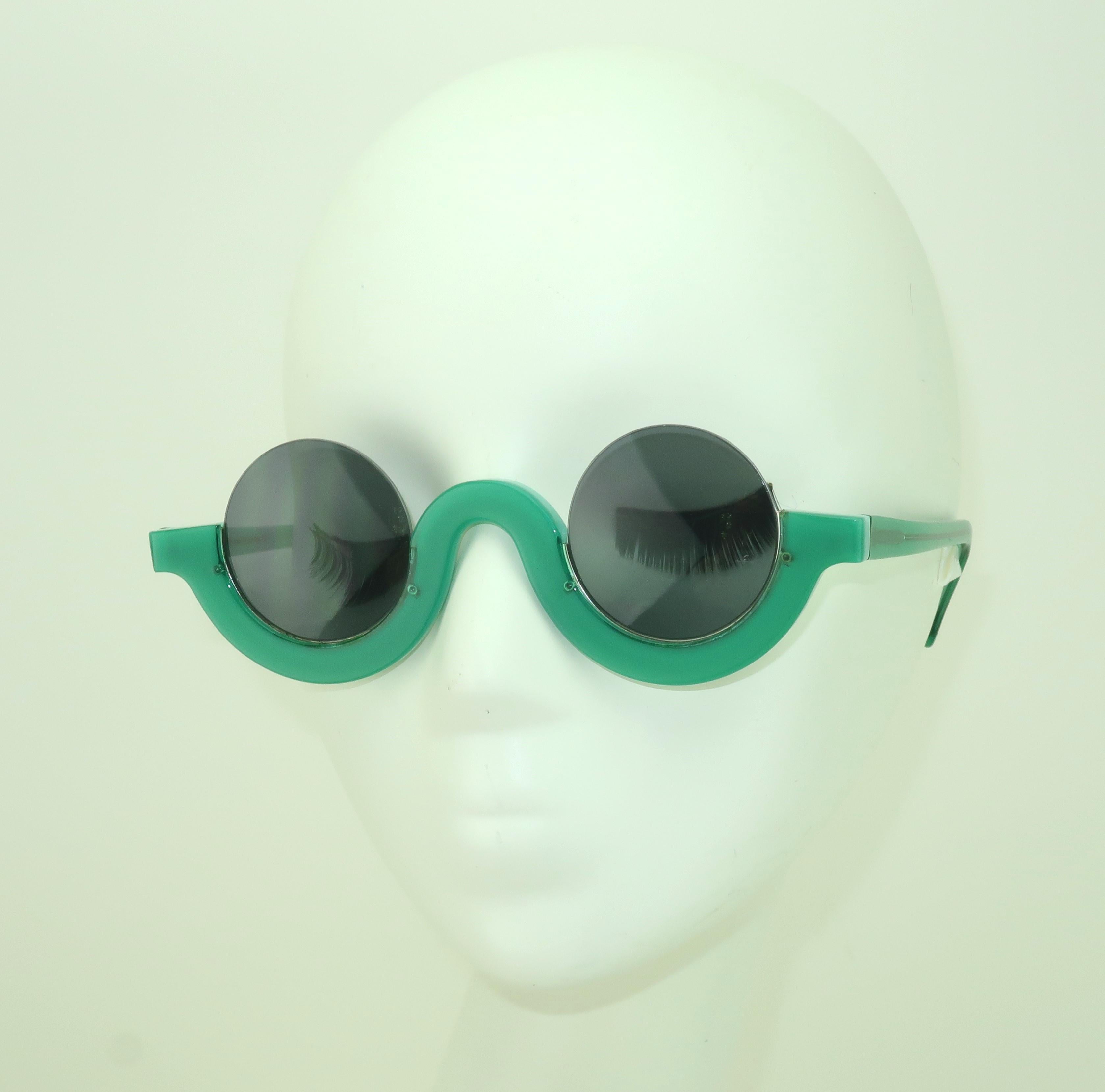  Lunettes de soleil italiennes Ottica Urbani Green Unisexe 