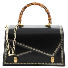 Ottilia Top Handle Bag Frame Print Leather Medium