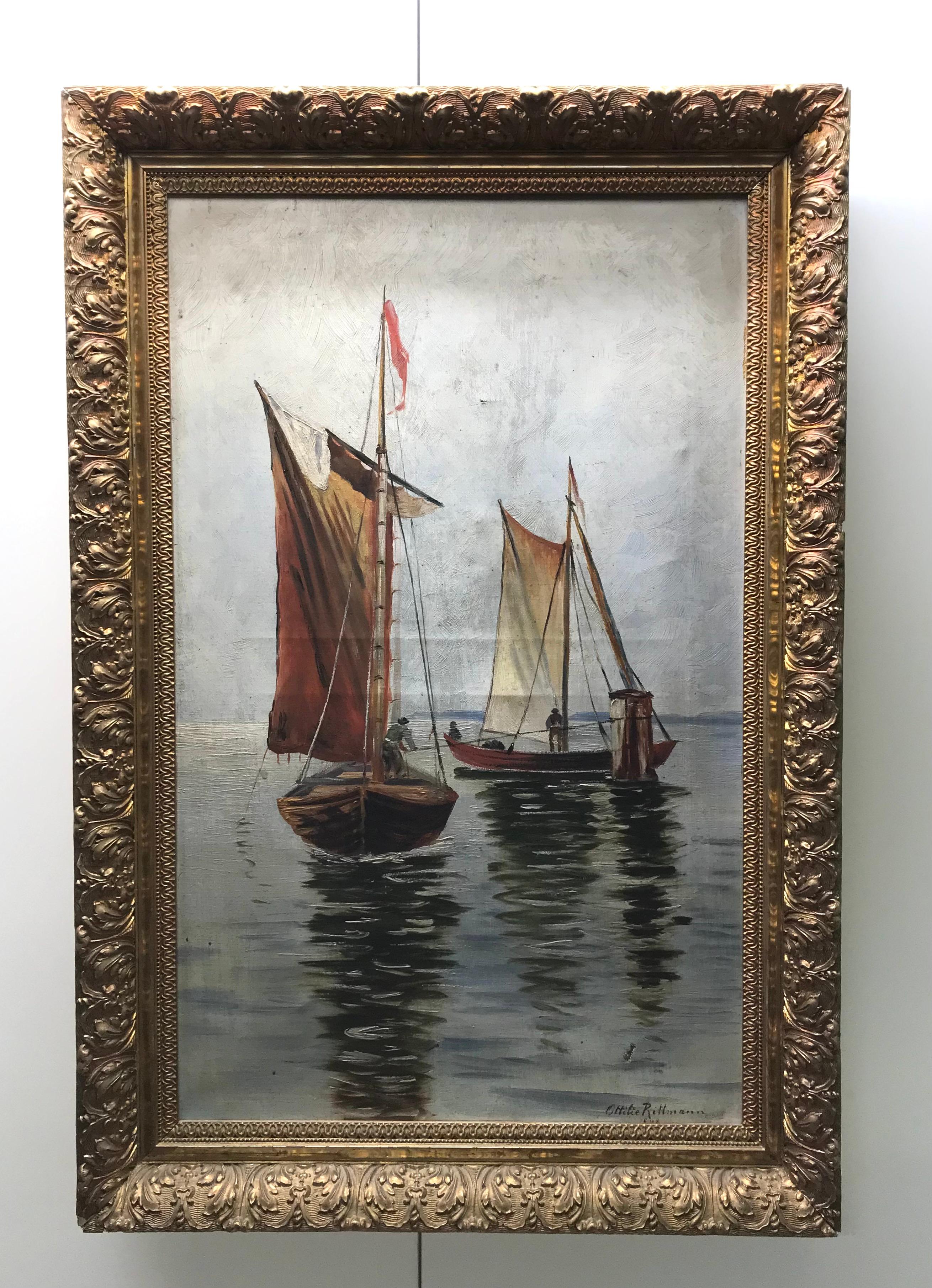 Work on canvas
Gilded wooden frame
71 x 47,5 x 4,5 cm