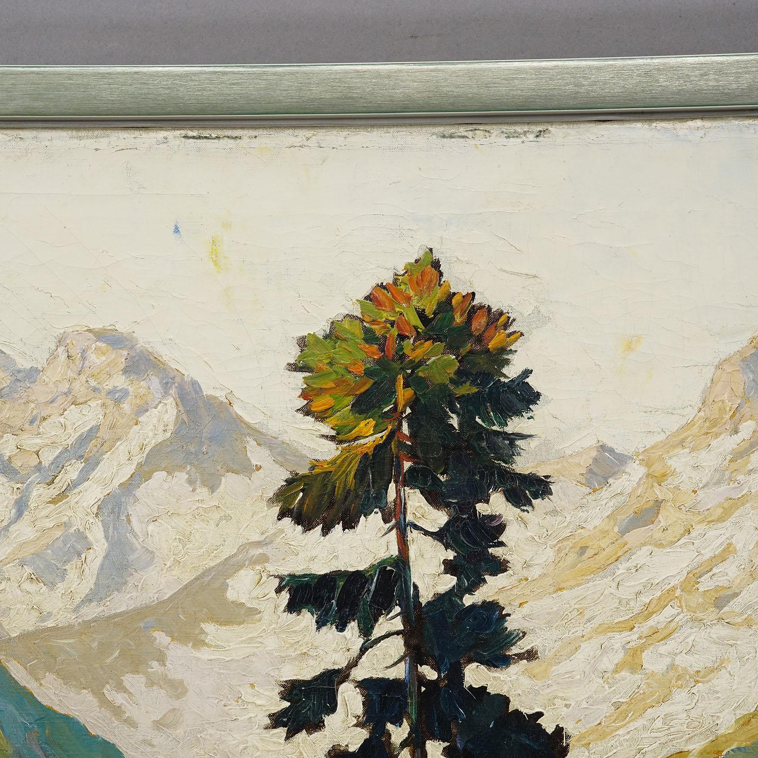 Otto Ackermann - Sommerliche Hochgebirgslandschaft ca. 1920s (Deutsch) im Angebot
