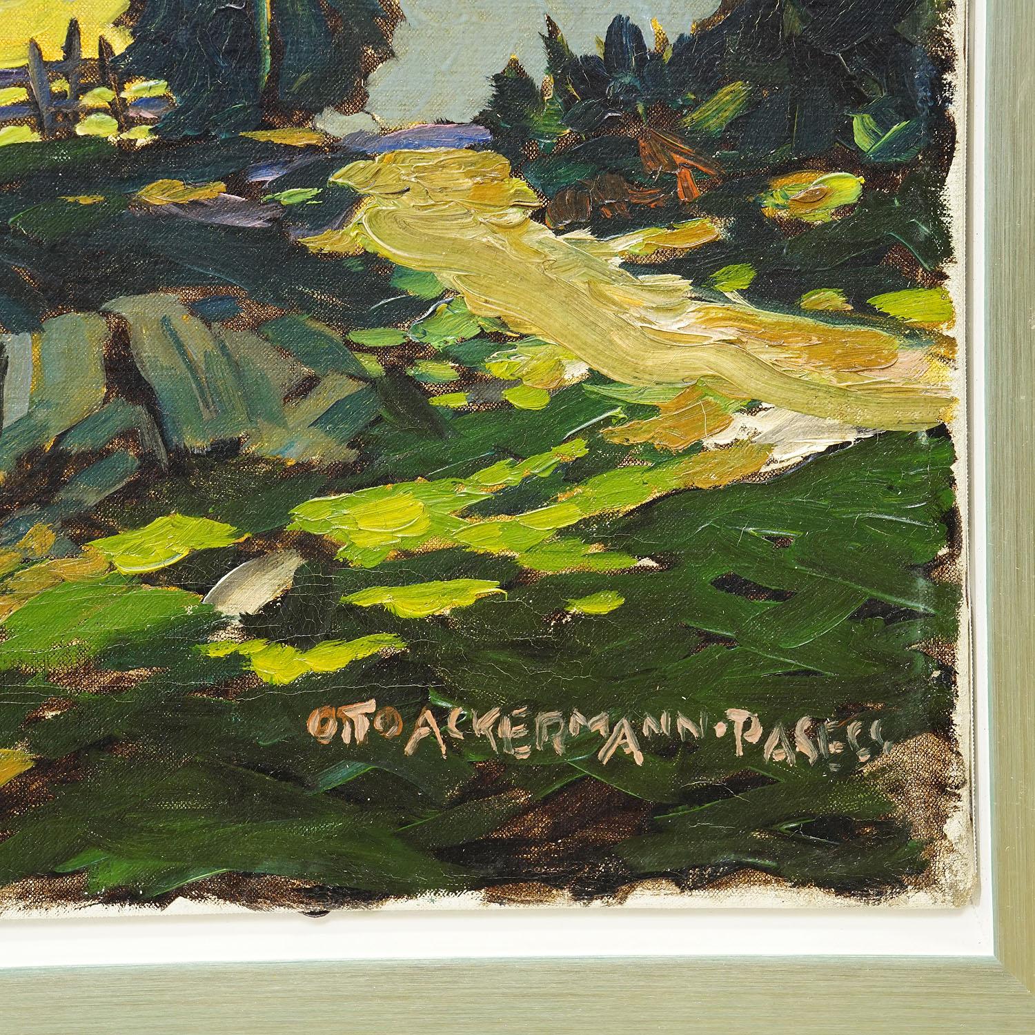 Otto Ackermann - Sommerliche Hochgebirgslandschaft ca. 1920s (Leinwand) im Angebot