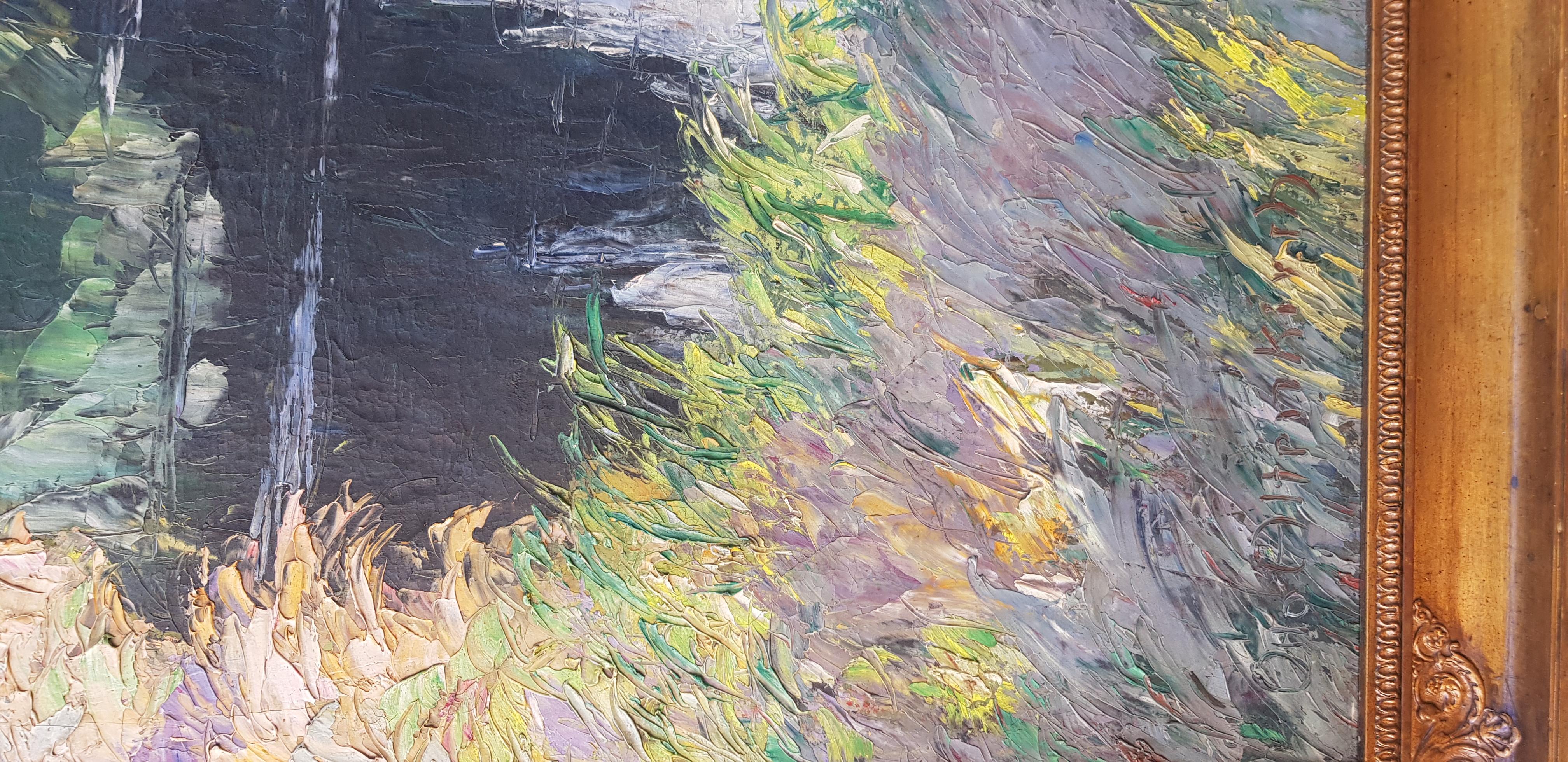 Marzo - Impresión paisaje lienzo Colores Verde Azul Gris Blanco Amarillo Rosa en venta 8