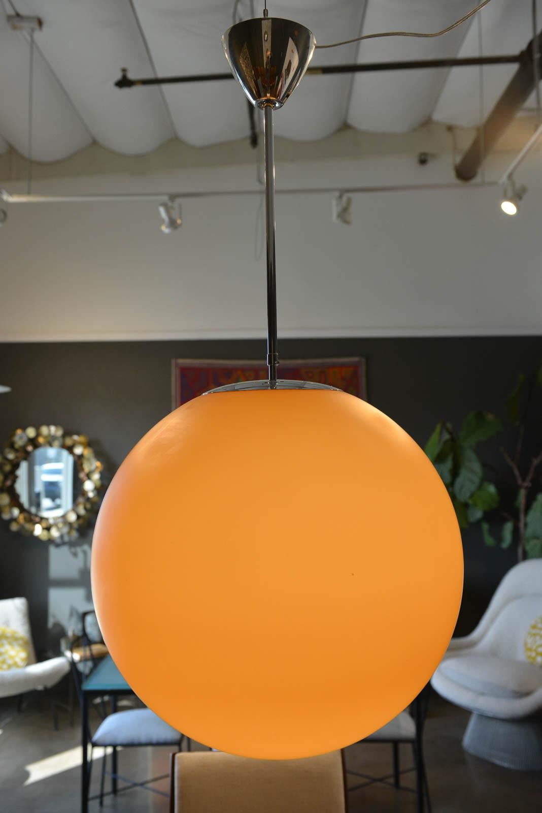 'Otto' Amber Glass Globe Pendant by Ben Swildens for Fontana Arte, 1994 2