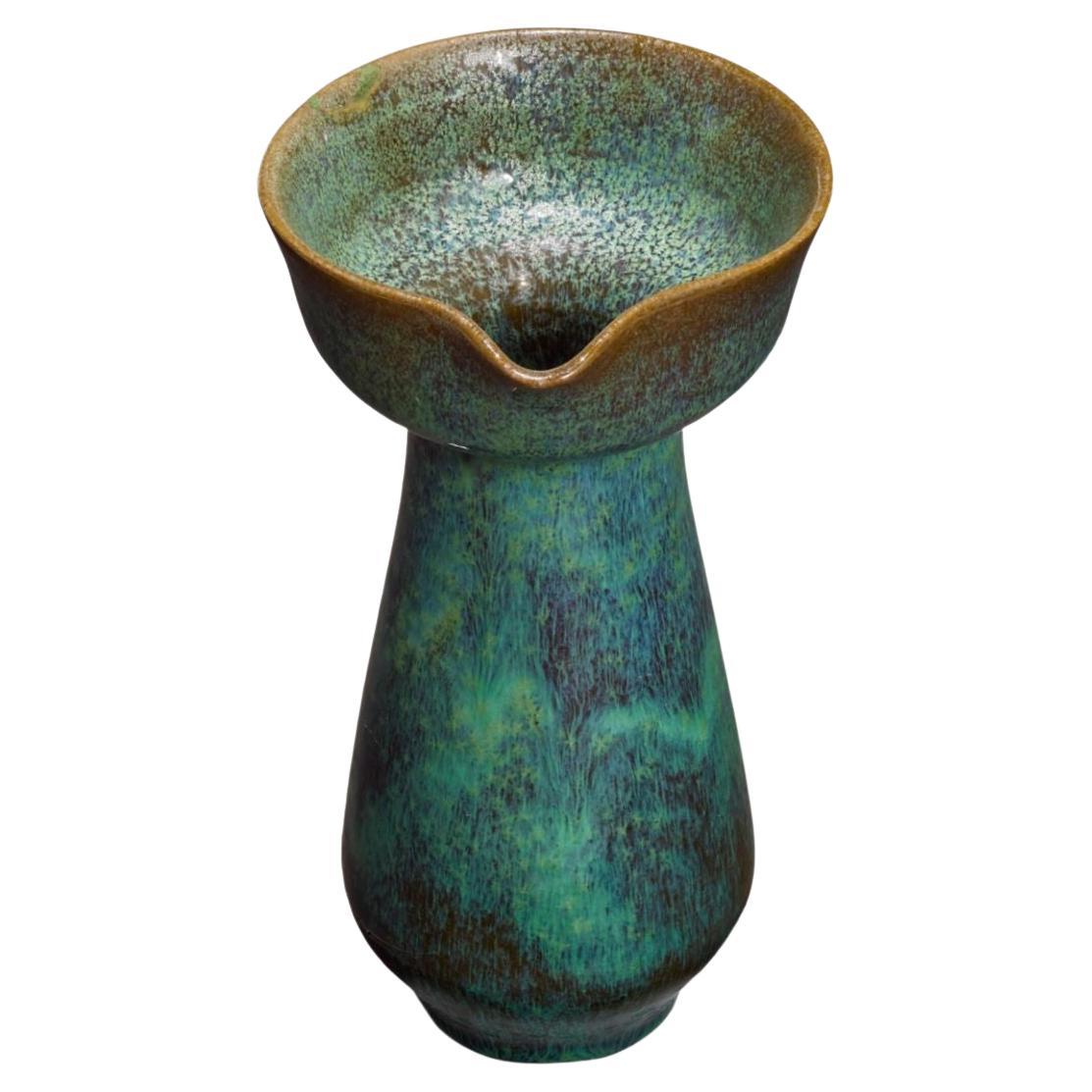 Otto and Gertrud Natzler Rare Pitcher Form with Cupped Top, 1960 c. For Sale
