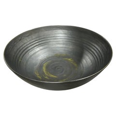 Otto and Gertrud Natzler Signed Monumental Bowl with Original Paper Label, 1958