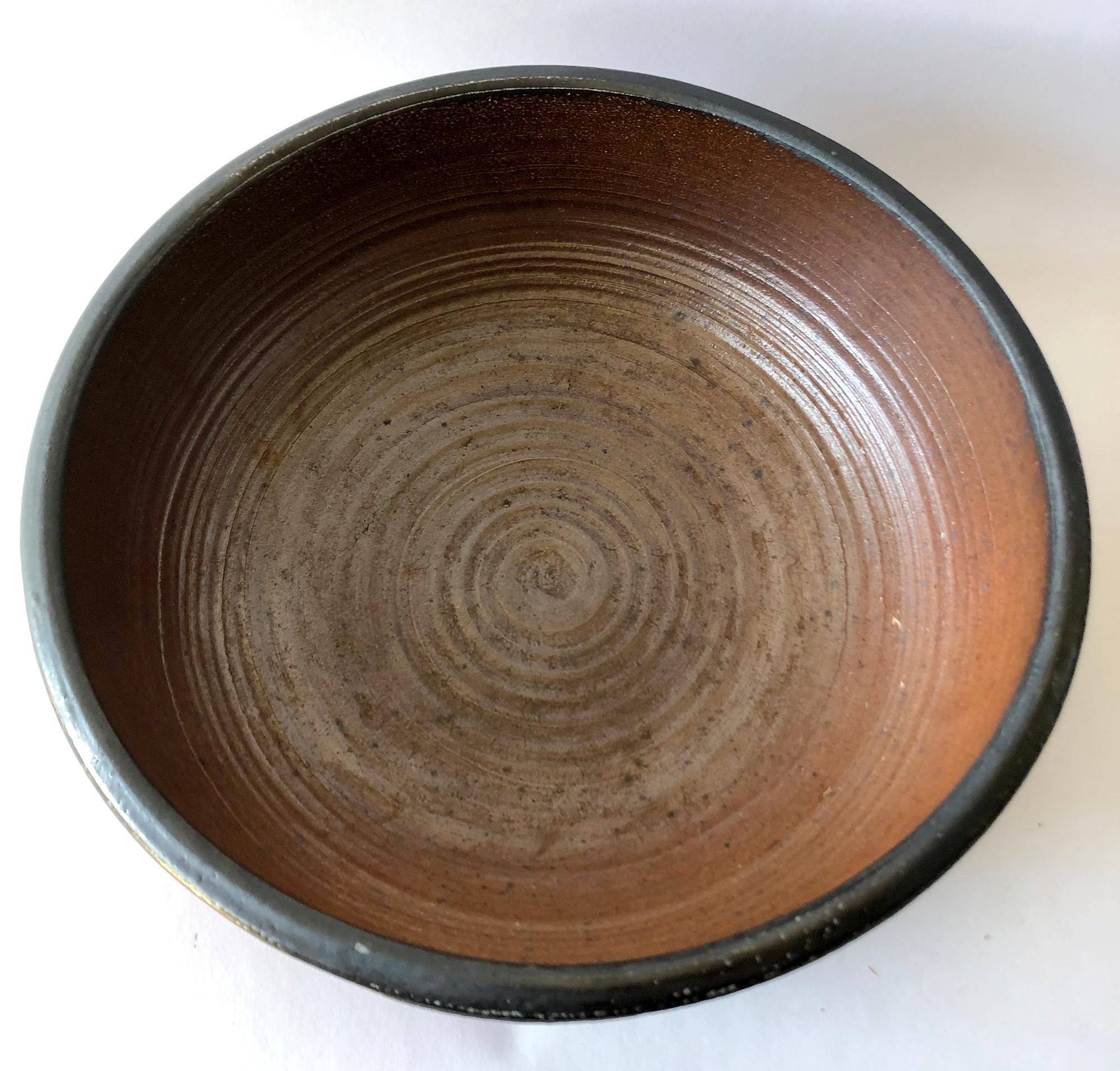 American Massive Otto and Vivika Heino California Studio Stoneware Pottery Bowl