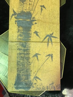 Otto and Vivika Heino Monumental Ceramic Stoneware Pottery Tile Wall Plaque 1988