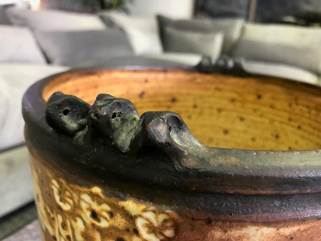 Olla de seis cabezas de pájaro del monumental Studio Pottery firmada por Otto and Vivika Heino Hecho a mano en venta