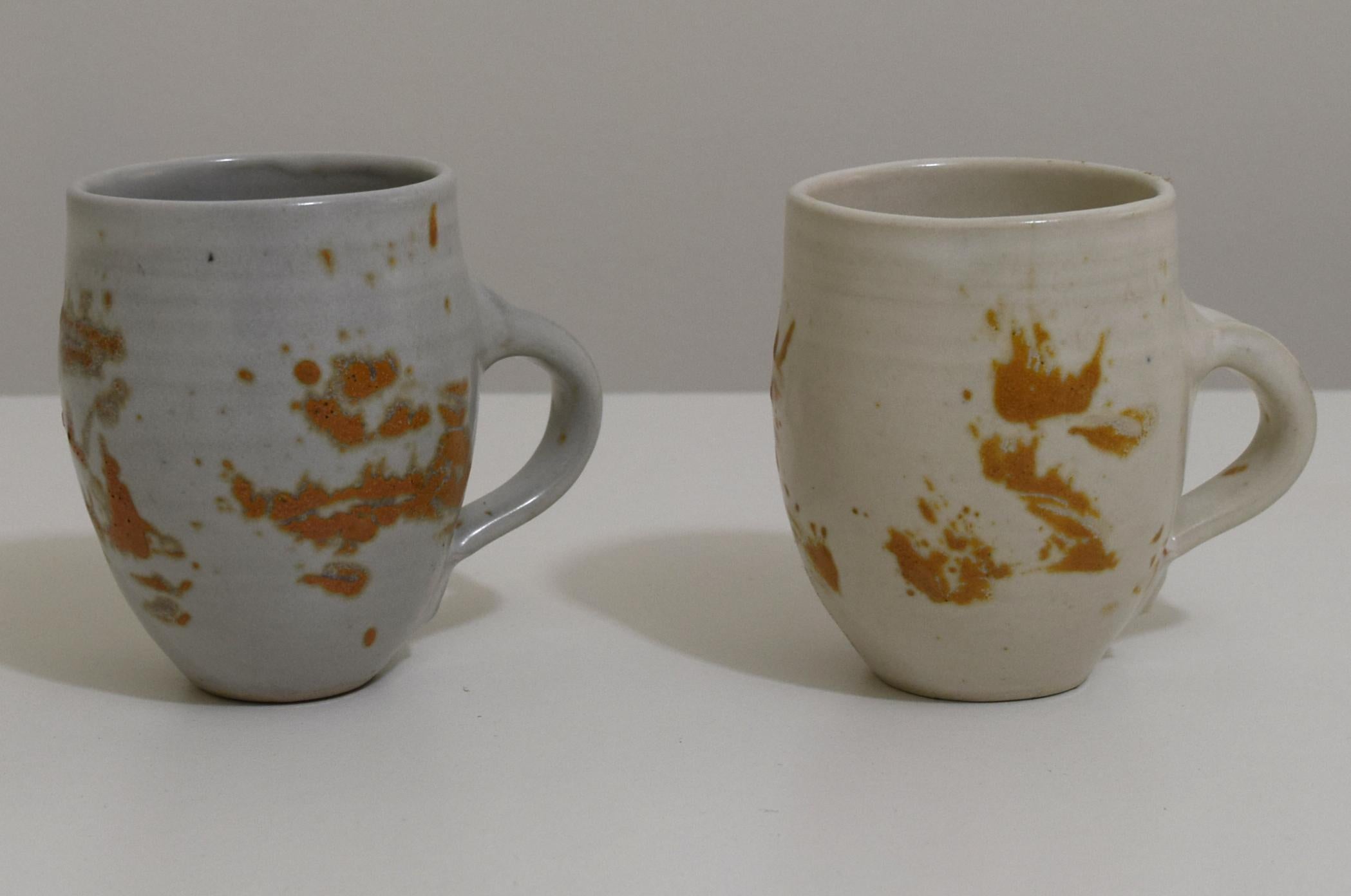Mid-Century Modern Otto and Vivika Heino Pottery Set of 8 Cups