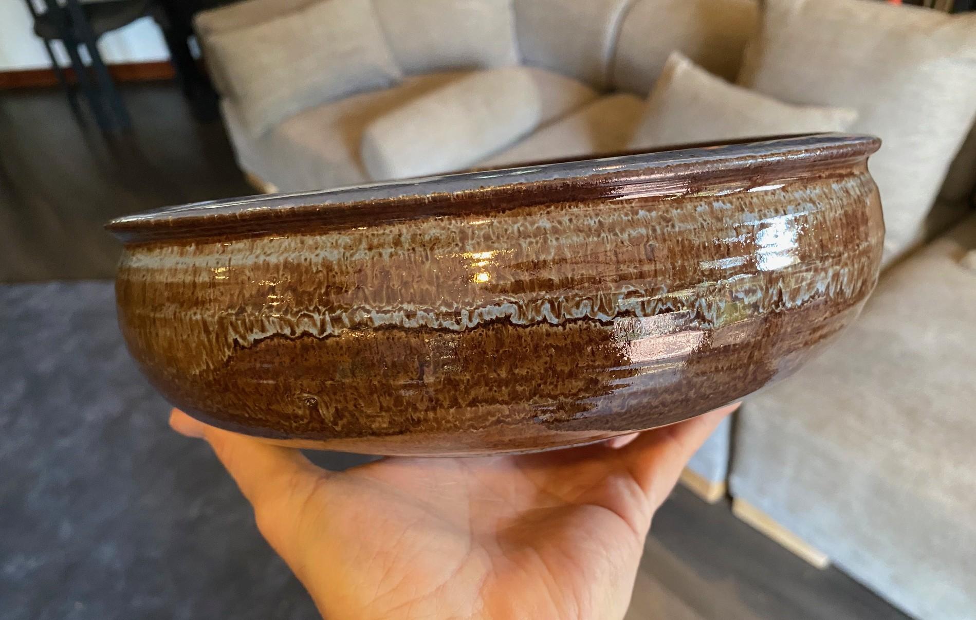 Otto und Vivika Heino Signiert Mitte des Jahrhunderts Moderne Couinard Art Studio Pottery Schale im Angebot 4