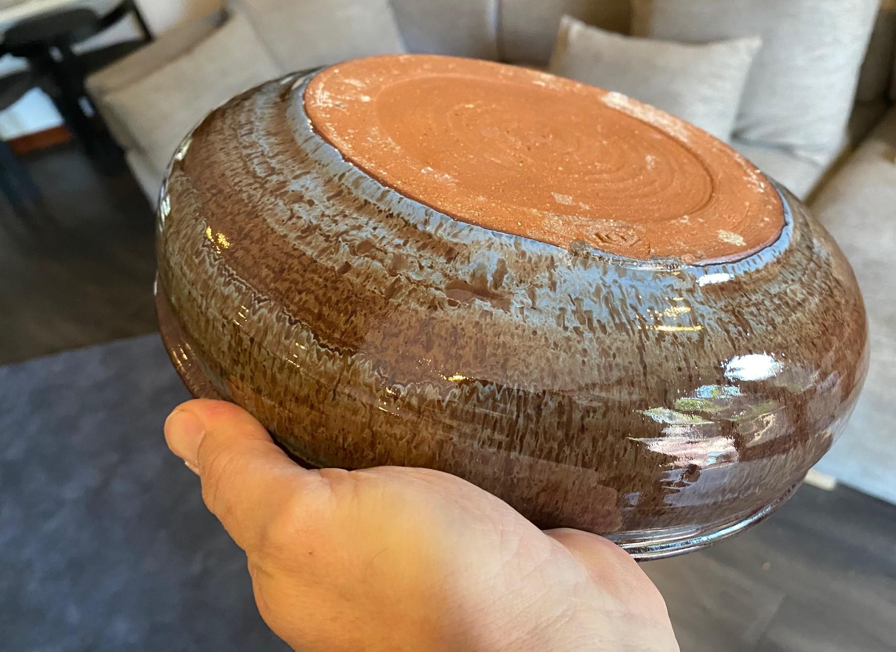 Otto und Vivika Heino Signiert Mitte des Jahrhunderts Moderne Couinard Art Studio Pottery Schale im Angebot 8