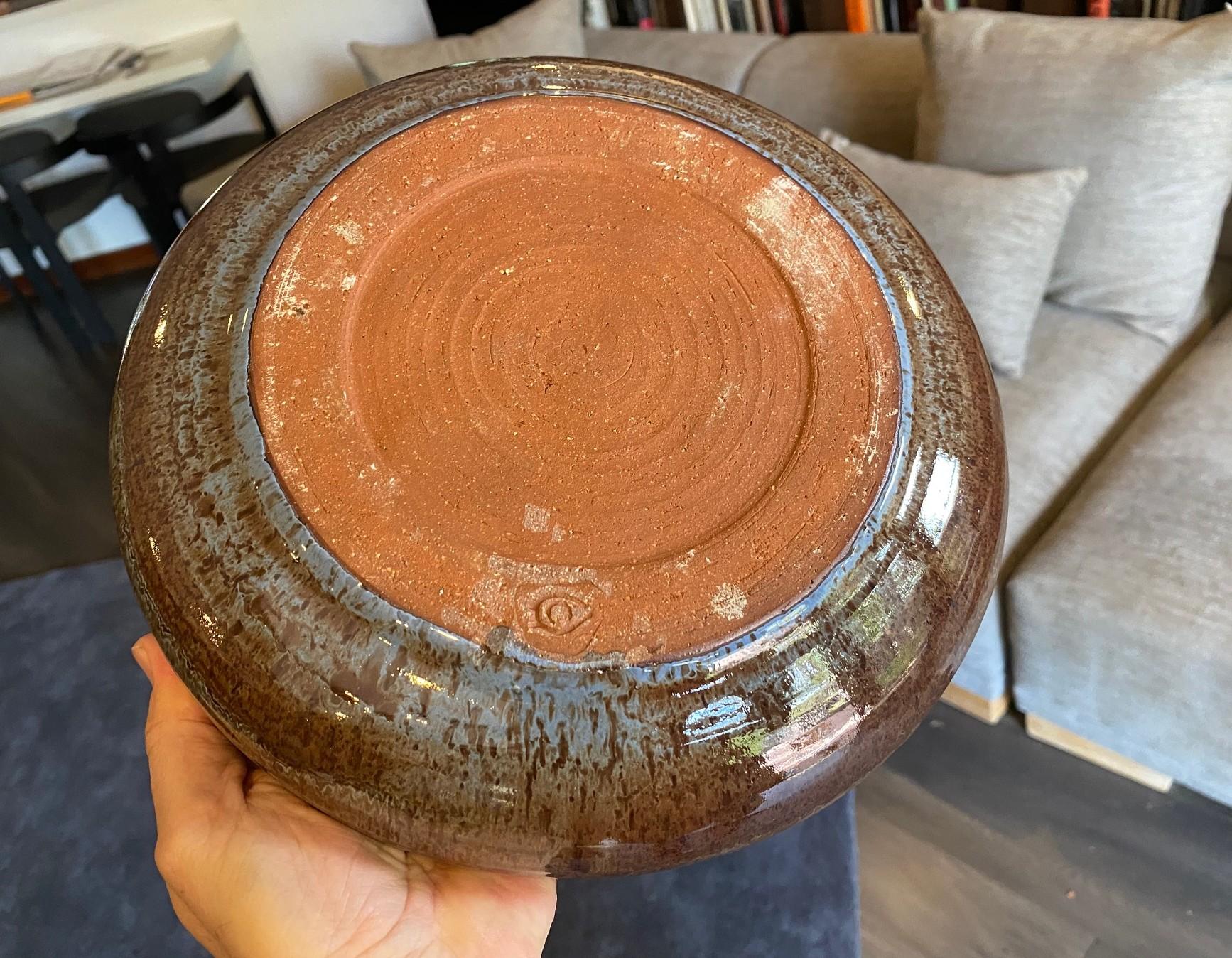 Otto und Vivika Heino Signiert Mitte des Jahrhunderts Moderne Couinard Art Studio Pottery Schale im Angebot 10