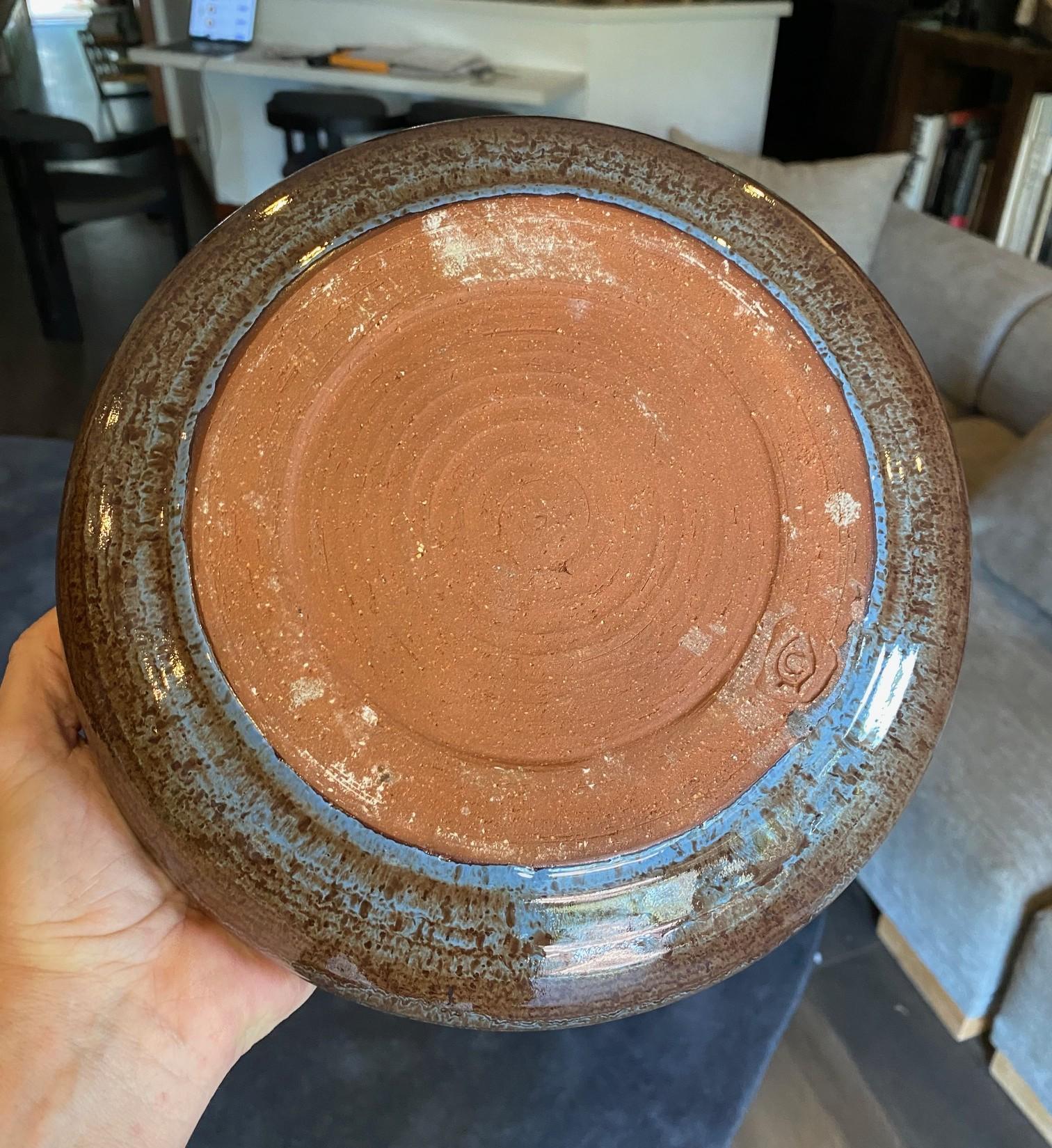 Otto und Vivika Heino Signiert Mitte des Jahrhunderts Moderne Couinard Art Studio Pottery Schale im Angebot 11