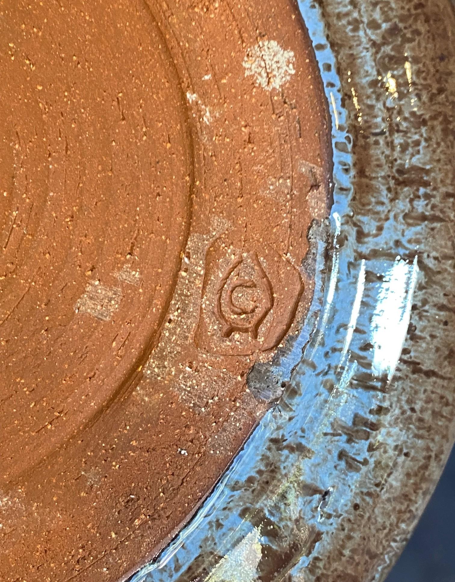 Otto und Vivika Heino Signiert Mitte des Jahrhunderts Moderne Couinard Art Studio Pottery Schale im Angebot 12