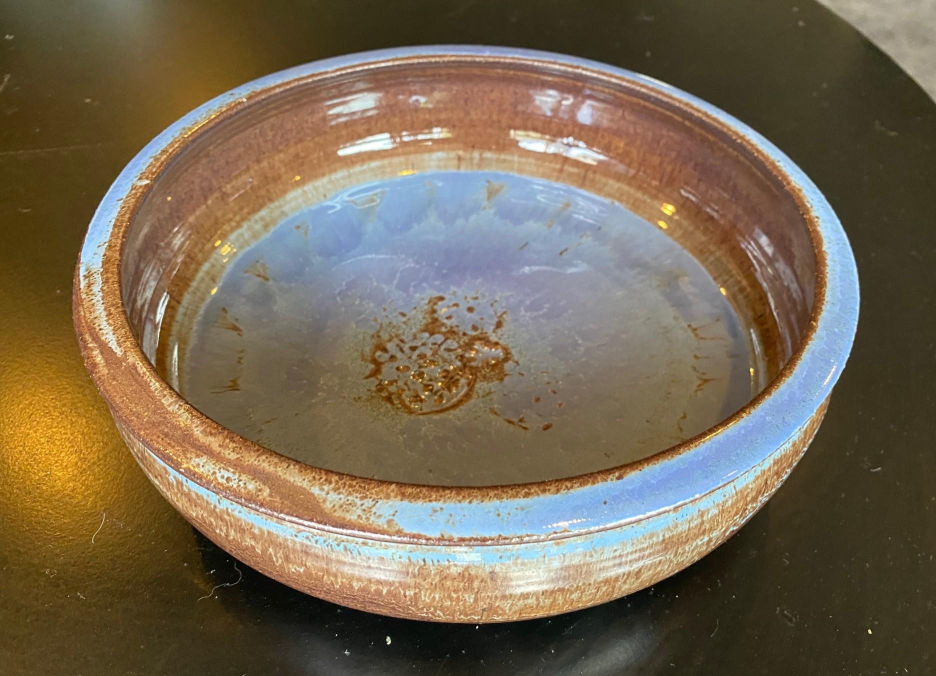 Otto und Vivika Heino Signiert Mitte des Jahrhunderts Moderne Couinard Art Studio Pottery Schale (amerikanisch) im Angebot